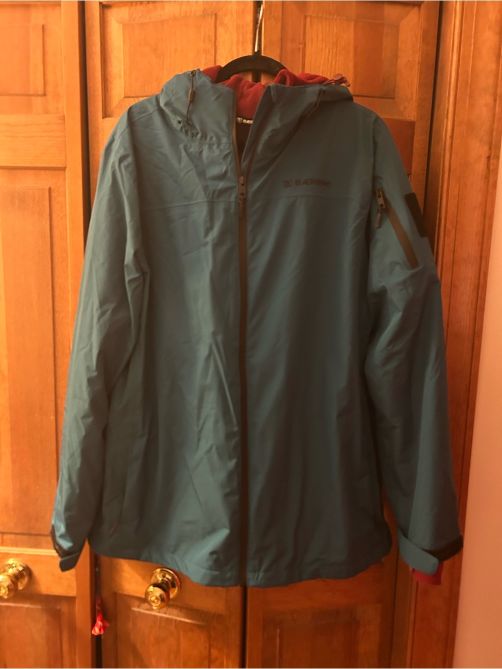 Baerskin Tactical Supply Women’s XL Turquoise Coat W/ Removable Maroon Lining